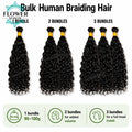 Bulk Hair For Braiding Human Hair Loose Wave Braids Hair Double Drawn Full End Bulk Human Hair Extensions 1/2/3Bundles No Weft