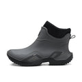 Men's waterproof new outdoor fashion casual rain boots thick anti slip high top wear-resistant comfortable work velvet chef shoe