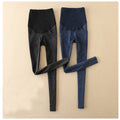 Maternity Pregnancy Skinny Trousers Jeans Pants Elastic Pregnant Women's Feet Stomach Lift  Stretch Denim