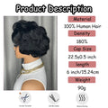 Body Wave Short Pixie Cut Wig Curly Human Hair Wigs for Women 100% Human Hair Brazilian Hair Machine Made Tangle Free Curly Wigs