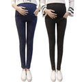 Maternity Pregnancy Skinny Trousers Jeans Pants Elastic Pregnant Women's Feet Stomach Lift  Stretch Denim