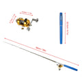 Fishing Rod Reel Combo Kit Set Mini Telescopic Portable Pocket Pen Fishing Rod Pole + Reel Aluminum Alloy Fishing Accessories