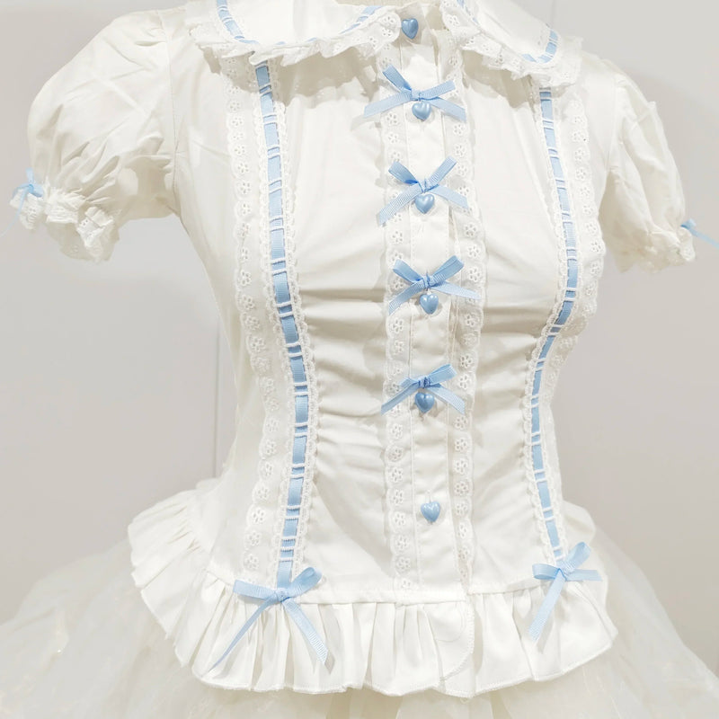 Summer Japanese Lolita Sweet Girls Short - sleeved Tops - View 10 | SAMAG