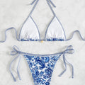 Women's Two Piece Bikini Set 2025, Sexy Triangle Push Up Swimsuit, Floral Print Bathing Suit, Beach Swimwear
