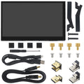 7 Inch Portable Display IPS LCD Capacitive Touch Screen 1024x600 Monitor Optional Speakers for Raspberry Pi Laptop PC