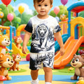 Summer Boys Ink Wash Tiger All Over Print Short Sleeve | SAMAG