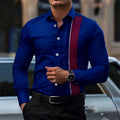 Men's fashionable contrast color striped long sleeve | SAMAG