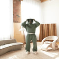 Solid Couple's Hooded Sweatshirt Casual Loose Sweatpants | SAMAG