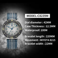 CADISEN Deep Explorer MIYOTA 8215 Automatic Mechanical Watch Man Canvas Strap Wristwatch Luxury Luminous - Visuel 6 | SAMAG