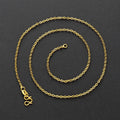 Real 14K Gold Color Necklace Chain for Women's Clavicle Chain Neck Collare for Girlfriend Fashion Birthday Jewelry Gift Not Fade