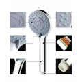 Adjustable Handheld Shower Head - Water Saving 5 Modes SPA Jetting Bath Sprayer with Ergonomic Design for Efficient Showering