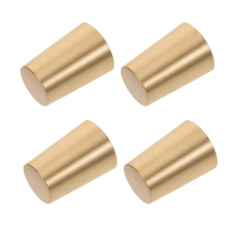 4 pc Wooden Base Brass Feet Crafts Anti Skid Tray Legs Pad Cutting Board Decorative Box Feet Jewelry Case Hardware Furniture