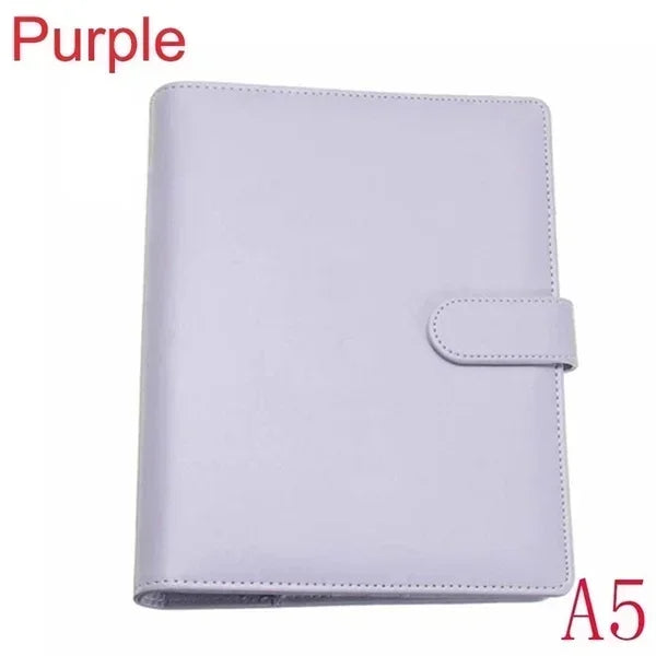 Vintage Refillable Notebook A5 A6 File Folder Notepad Cover Leather Ring Binder Office Documents Organizer Paper Storage