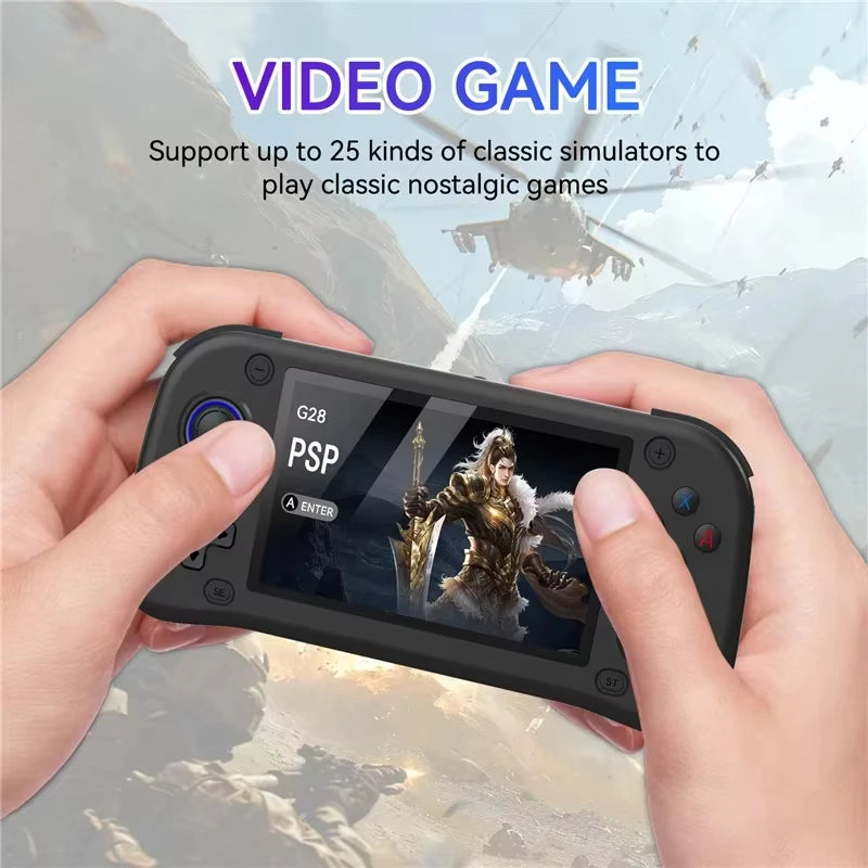 G28 4.3inch Retro Handheld Game Player Built-in 20000+ Games Classic Game Portable Console Audio Video Game Consolas Kids Gift