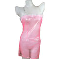 PVC Transparent Thin Strap Dress Body-Hugging Wrap Style Garment for Adults Pink Bar Prom Dress