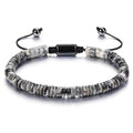 Healing Crystal Bracelets Abacus Bead flat Beaded Bracelets for Men Women Adjustable Natural Stone Bracelets for Father Son