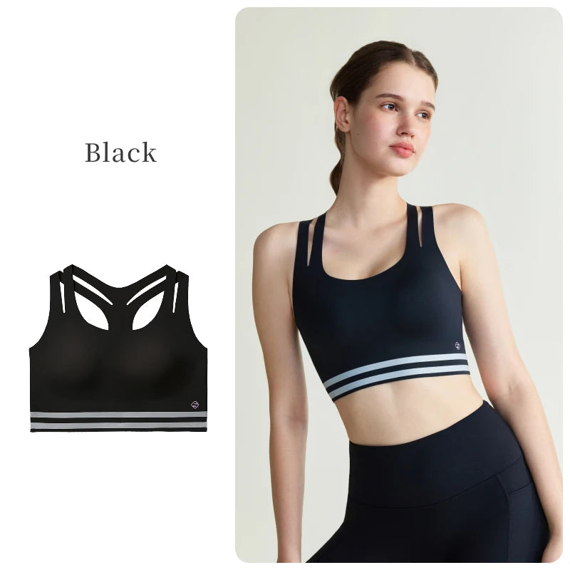 SUJIIN Sports Bra for Women 2026 Summer Racerback Shockproof Supportive Running Yoga Workout Gym Jump Rope Bras Woman XM072