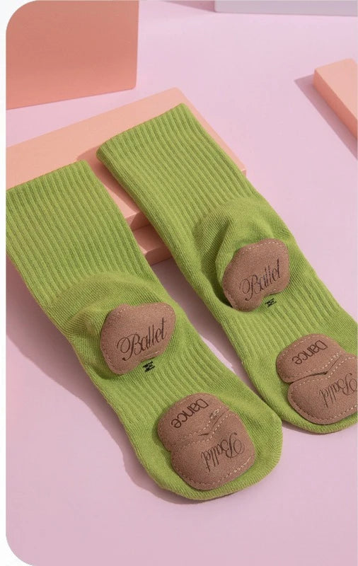 Blue Silicone Anti Slip Cotton Grip Socks Unisex Adult Kids Ballet Contemporary Chinese Dance Yoga Barre Floor Practice Socks