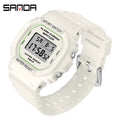 SANDA New Style Fashion Boys Girls Watches Waterproof LED Digital Watch Clock Lady G Style Sport Student Watch Relogio Feminino
