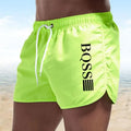 Summer Shorts Men Fast Drying Swim Shorts Breathable Net Fast Drying Surf Beach Pants Men's Fitness Pants Elastic Waist Shorts