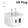 USB Type C PD 20W QC 3.0 Fast Charger Portable Wall Charger Adapter For iPhone 17 16 15 Pro Xiaomi Huawei Samsung EU US UK Plug