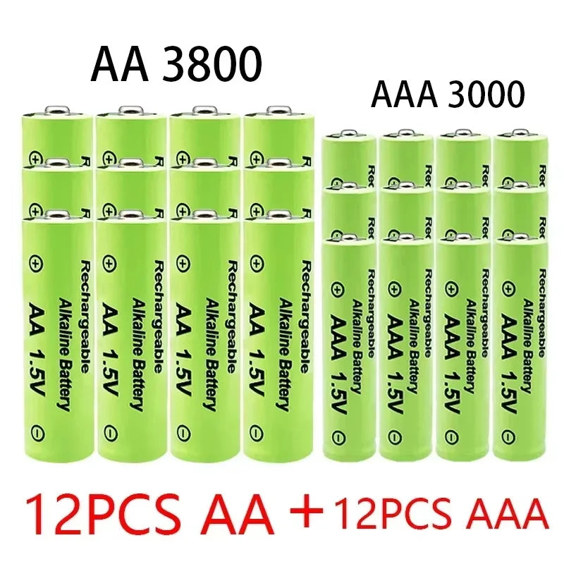 2026 AA AAA1.5V 3000mAh Rechargeable Battery  1.5 V  AA AAA Battery For Clocks Mice Computers Toys Replace Ni-Mh