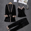 New Velour Pajama Suit Women Robe Nightgown Set Sleepwear | SAMAG