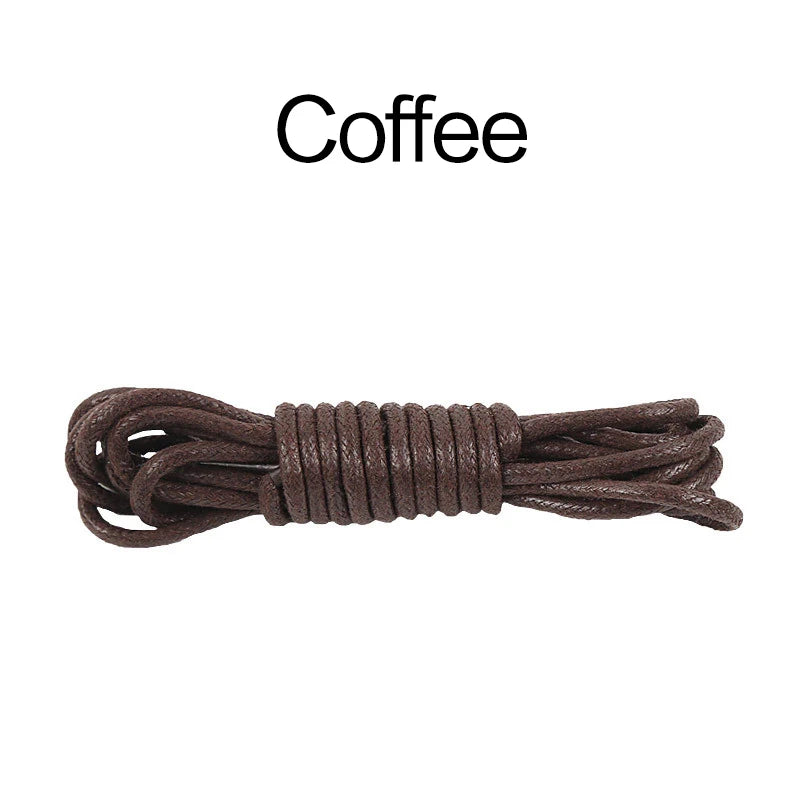 70/90/120/150/160CM Waxed Cotton Round Shoe laces Leather Shoes lace Waterproof ShoeLaces Men Boots Shoelace Shoestring