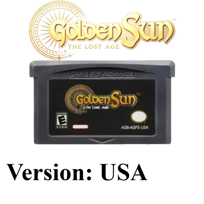 USA/EUR Golden Sun: The Lost Age GBA Game Cartridge 4 Styles Advance GBA SP DS Classic JRPG Retro Video Game Collection Gift
