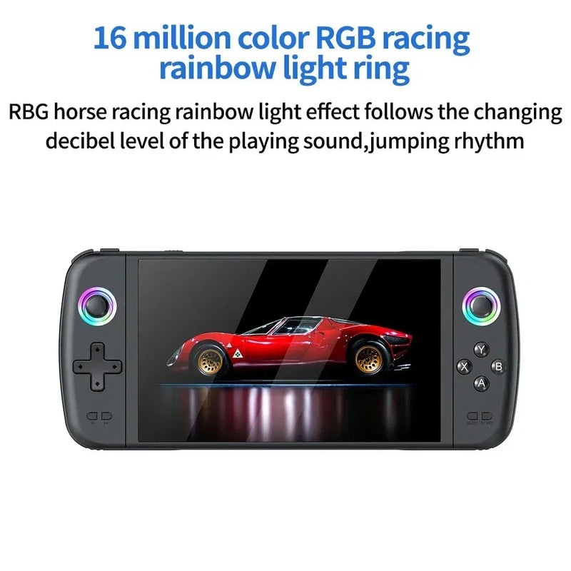 128G M27 Handheld Game Player Portable Retro Gaming Console 7.0” Big Screen 256G 70000+ Games for PS1 PSP ARC Men New Gifts