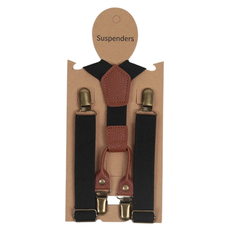 Cute Fashion Kids Elastic Leather Suspenders Children Belt Baby Boys Girls Adjustable Clip - on Y - Back - Visuel 11 | SAMAG