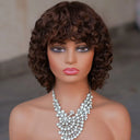 #4 Brown Deep Wave Short Bob Wigs Wear and Go Pre plucked | SAMAG