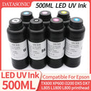 DAT 500ML UV Ink LED Ink Compatible For Epson i3200 i1600 XP600 L800 L805 L1800 TX800 1390 DX5 DX7 printhead UV Flatbed UV Ink
