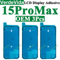 VerdeVida 3pcs OEM Screen Display Adhesive for iPhone 13 Pro Max 11 12 13 14 15 Plus XS X LCD Waterproof Glue Sticker Frame Seal