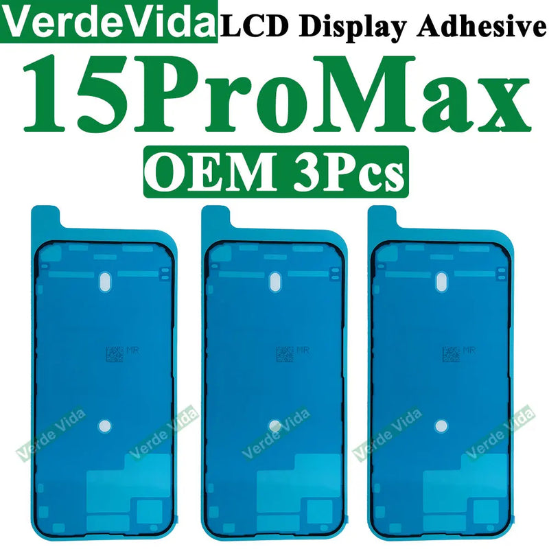 VerdeVida 3pcs OEM Screen Display Adhesive for iPhone 13 Pro Max 11 12 13 14 15 Plus XS X LCD Waterproof Glue Sticker Frame Seal