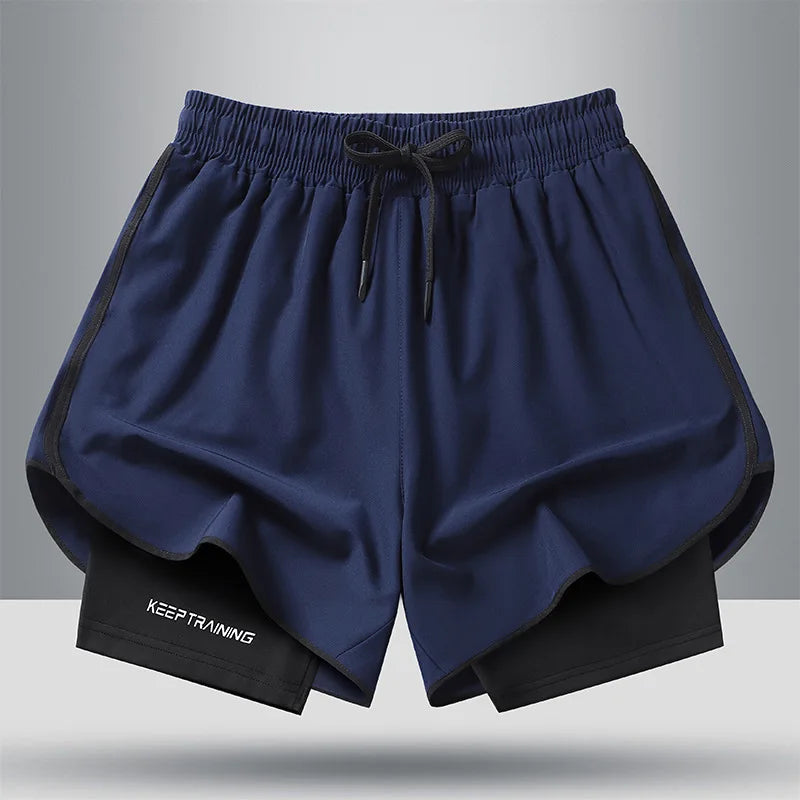 Men's Quick Dry Running Shorts with Drawstring and Zip Pockets - Ideal for Athletic Workouts and Gym - View 17 | SAMAG