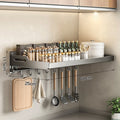 Wall Mounted Kitchen Utensils Organizer Home Spice Rack Box Jar Dish Drying Shelves Storage Supplies - View 13 | SAMAG