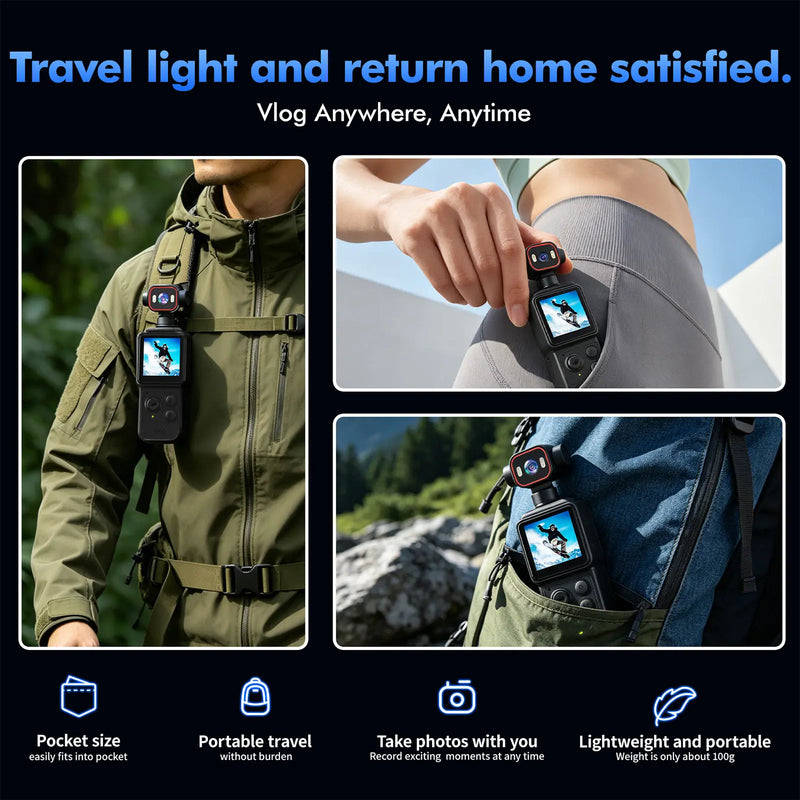 1080P WiFi Mini Camera 4K Ultra HD Action 270° Rotating Lens 140° Wide-Angle Pocket Camcorder for Outdoor Sport DV Vlog