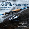 DEUKIO 4/5 Sections Fishing Rod Combo Carbon Fishing Rod and 3000 Series Carbon Body Spinning Reel Set Pesca Fishing Tackle