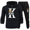 Autumn and Winter Men's and Women's Sweater Set KING QUEEN Loose Relaxed Hooded Print Couple - View 7 | SAMAG