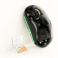 Rechargeable Wireless Mouse Bluetooth Three-Mode Transparent Luminous Ergonomic Silent Magnetic Doll Mouse for Office Laptop