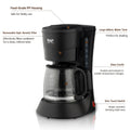 Drip Coffee Maker - Automatic Home Coffee Machine with Keep-Warm Function for American Coffee & Tea Brewing in Office