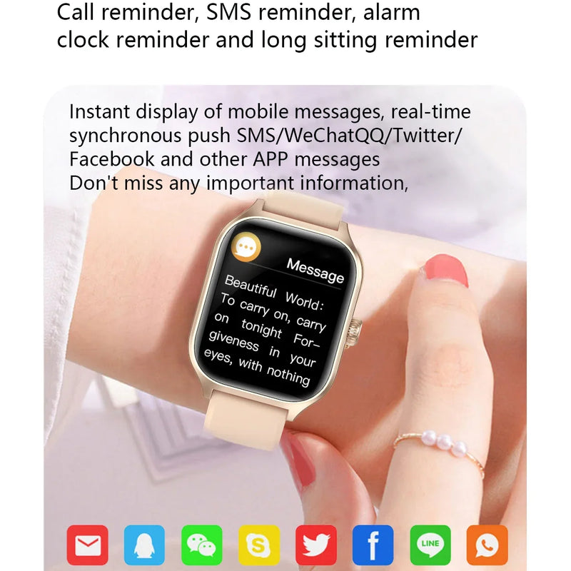 2025 Smart Watch Android IOS Phone 2.01 Inch Color Screen Bluetooth Answer Call Fitness Watches Tracker Smartwatch Women Men