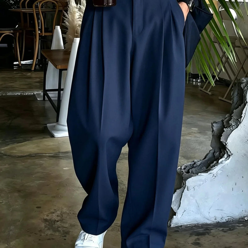 Male Pants Stretch Solid Black Smart Casual Men's Trousers Office Quick Dry Suit Pants New Spring Autumn Korean Straight Pants