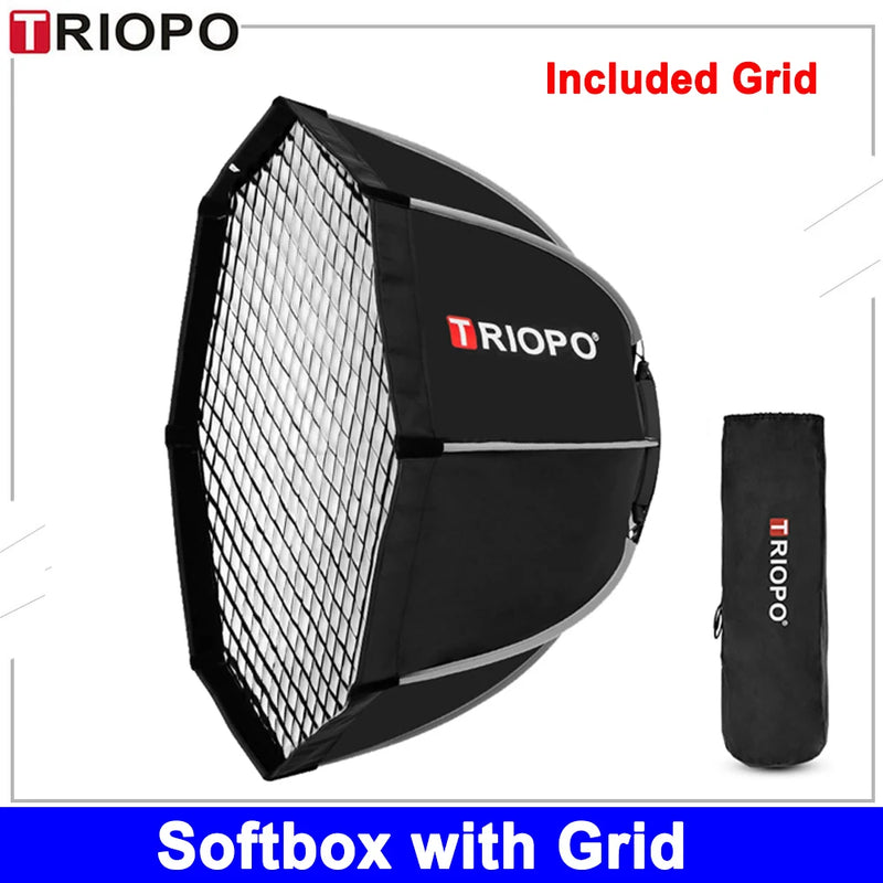 TRIOPO KH Octagon Softbox Quick-Setup Soft Box Bowens Mount for Sokani X100 X60 Mini Aputure 300c 200XS Godox LED Video Light