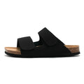 Classic Men Leather Cork Sandals Slippers Luxury Brand Design Buckle Strap Flat Sandals Slippers Shoes
