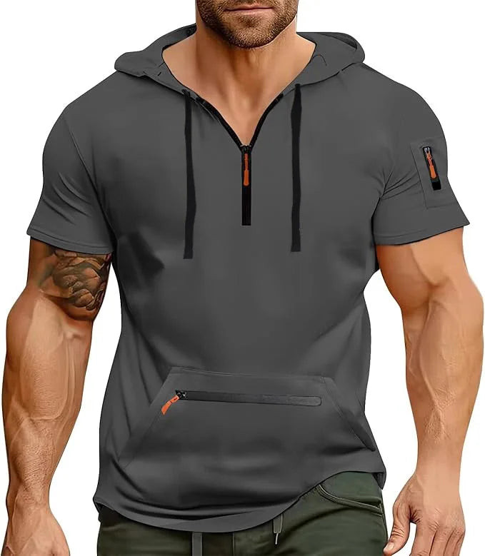 Men Hooded Sleeveless Shirt Casual Gym Tank Top Male Breathable Bodybuilding Vest Basketball Shirt Fashion Singlet Man Clothes