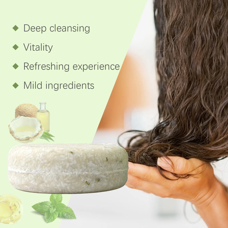 Rosemary Shampoo Bar Natural Scalp Care Deep Cleansing Strengthen Hair Roots Volumizing Formula Plant Solid Soap Travel Friendly