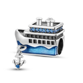 925 Sterling Silver Ocean Theme Charm Beads For Women Blue Wave Dolphin Seashell Compatible Summer Beach Vacation Jewelry