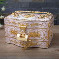 Multi-functional Storage Case with Mirror And Locks 3 Layer Large Metal Jewelry Box Women's Day Gifts for Women